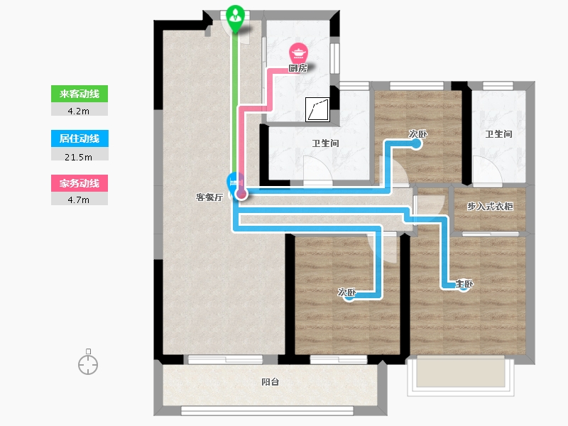 湖北省-武汉市-中粮光谷祥云-82.59-户型库-动静线