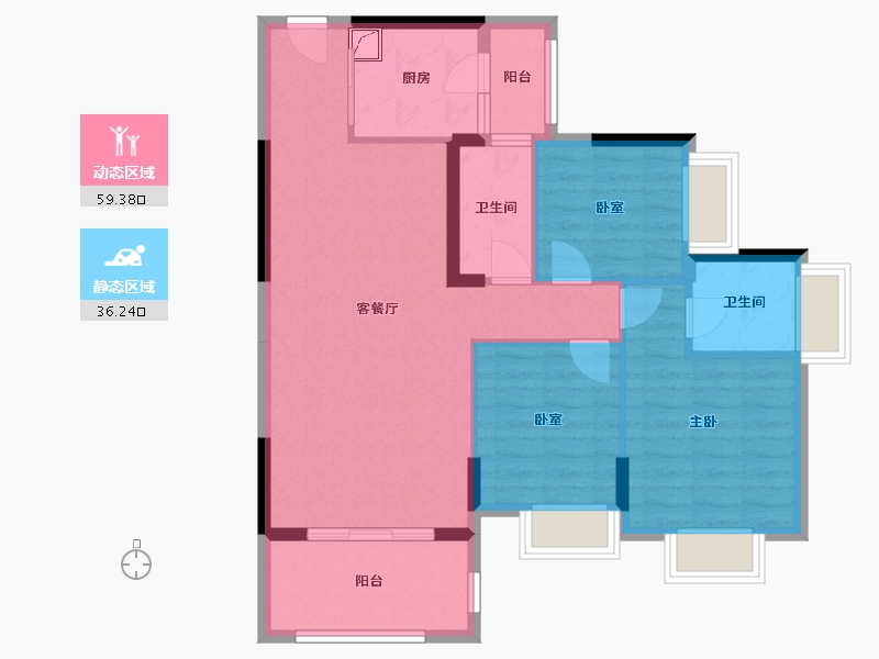 广东省-云浮市-华盛圆坊都荟-120.00-户型库-动静分区