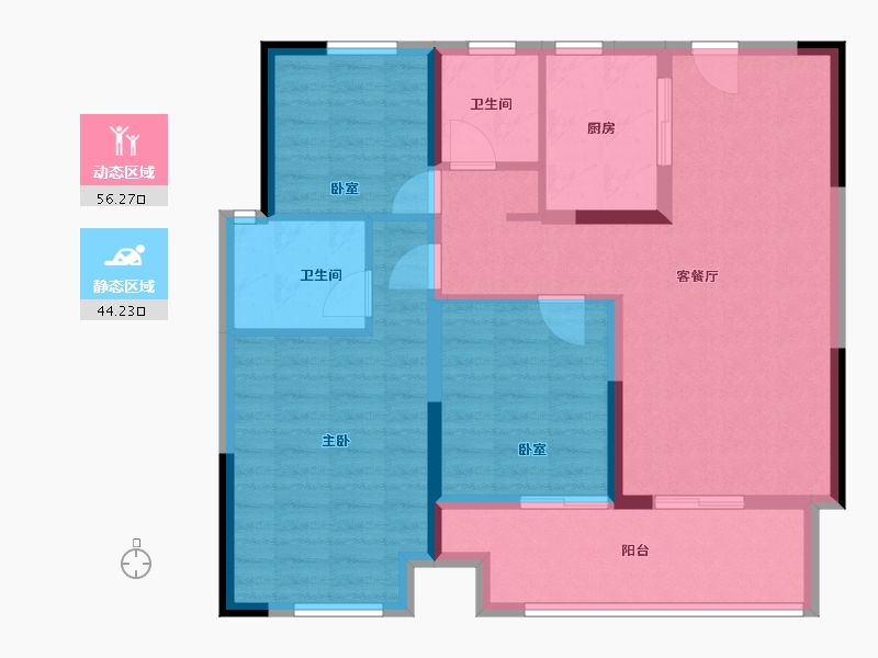 山东省-菏泽市-天润府-90.00-户型库-动静分区