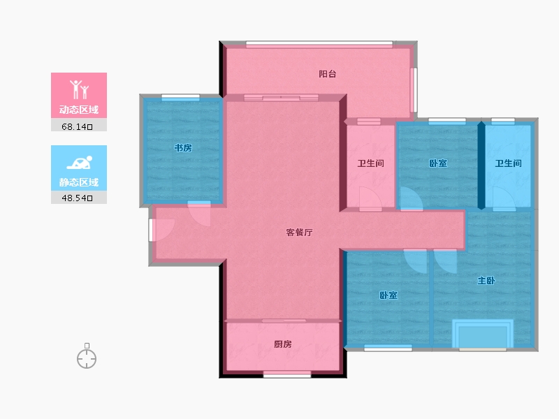 广东省-汕头市-铂悦府-100.00-户型库-动静分区