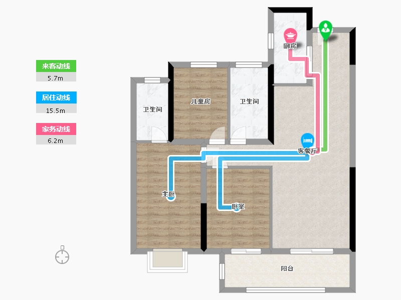 河南省-信阳市-紫悦府-92.36-户型库-动静线