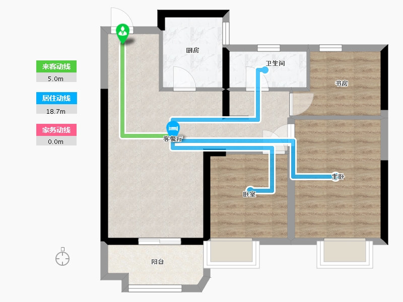 上海-上海市-悦城-68.95-户型库-动静线