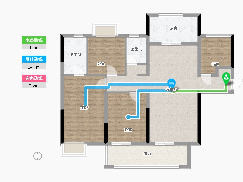 湖南省-长沙市-中航城-108.01-户型库-动静线