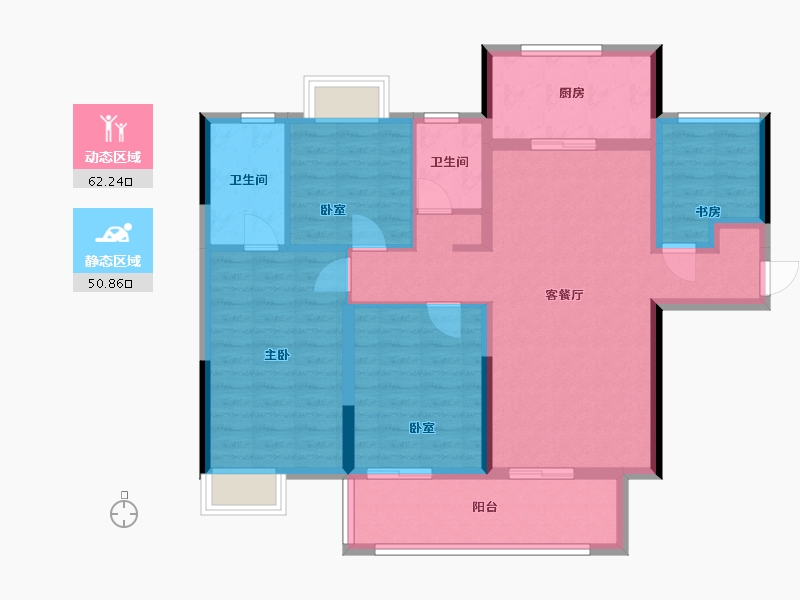 湖南省-长沙市-中航城-108.01-户型库-动静分区