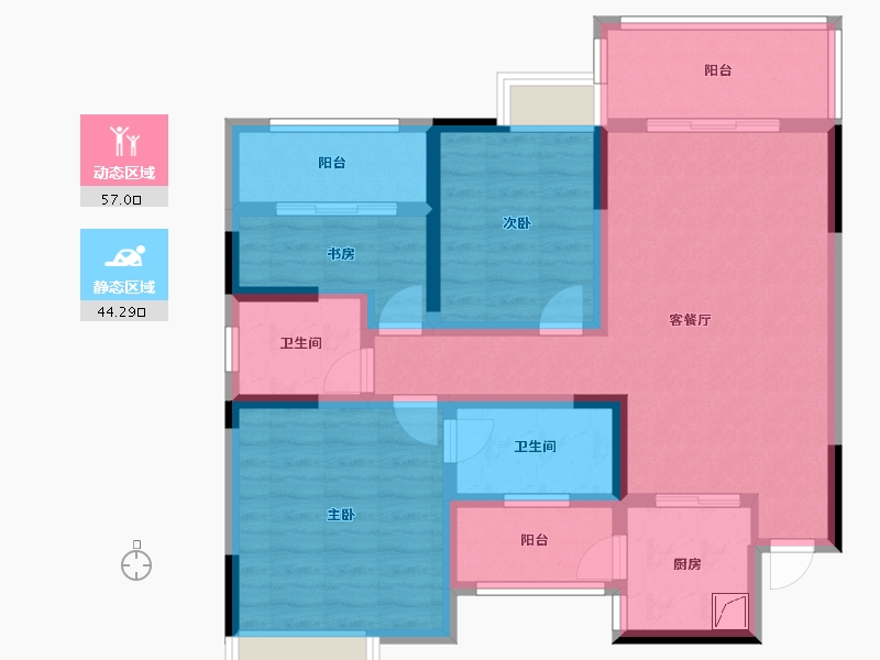 四川省-德阳市-富丽滨江-92.00-户型库-动静分区