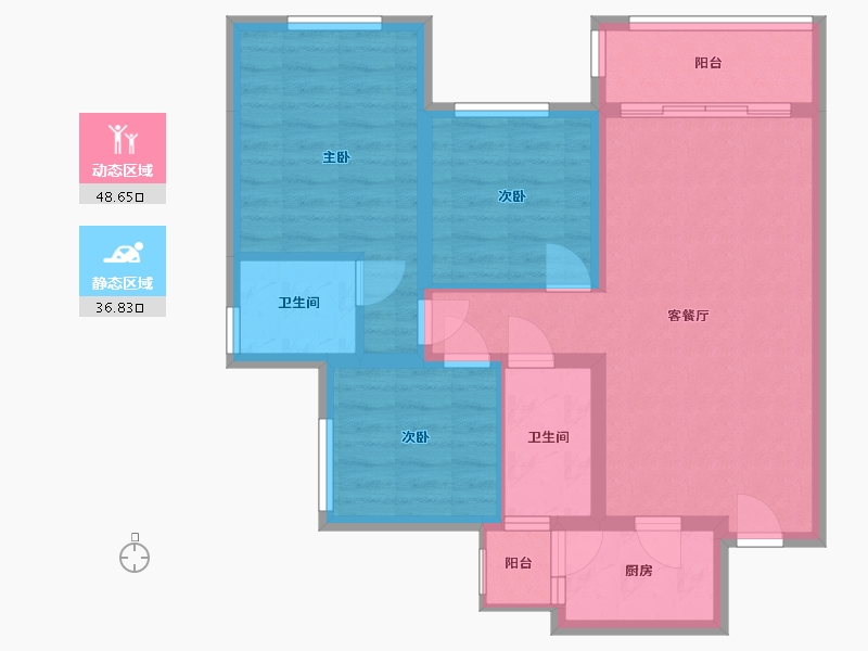 四川省-乐山市-江山樾-78.30-户型库-动静分区