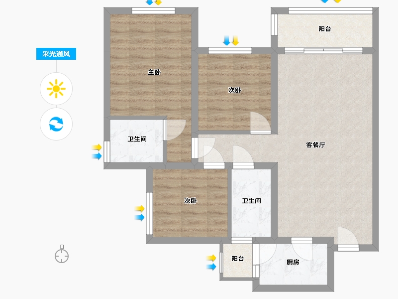 四川省-乐山市-江山樾-78.30-户型库-采光通风