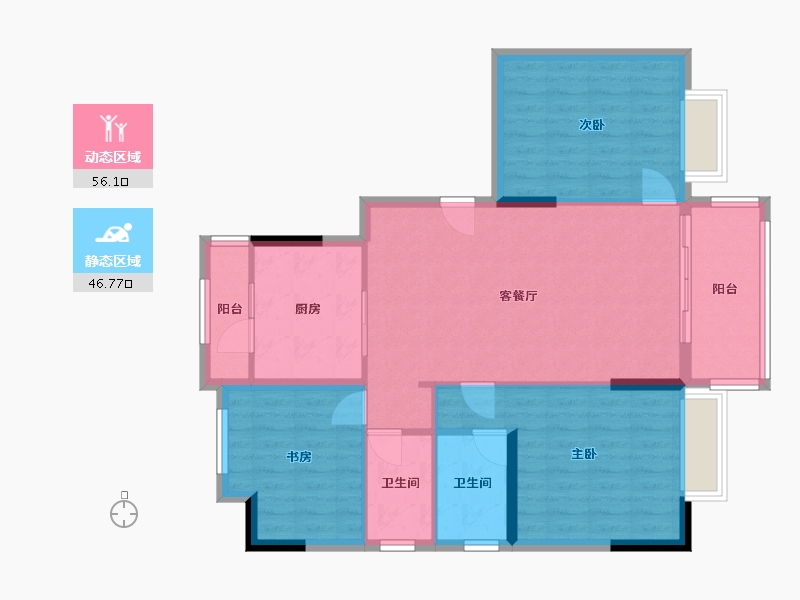 江西省-赣州市-正荣·悦玺-92.00-户型库-动静分区