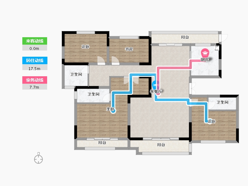 江苏省-盐城市-文璟臻苑-150.00-户型库-动静线