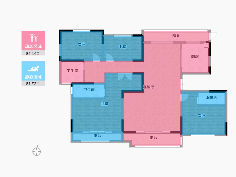 江苏省-盐城市-文璟臻苑-150.00-户型库-动静分区