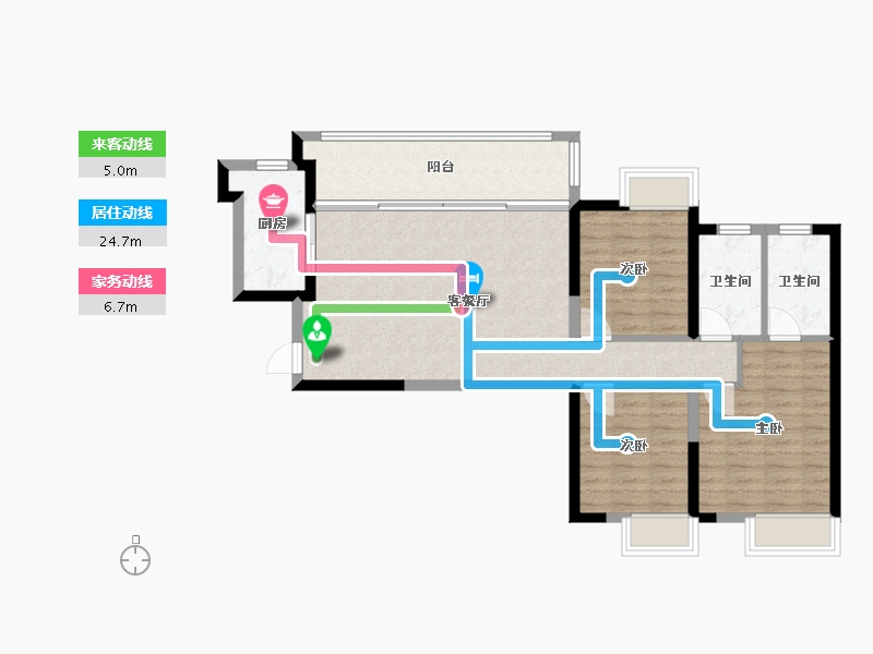 四川省-成都市-温江中铁鉴湖西郡-95.00-户型库-动静线