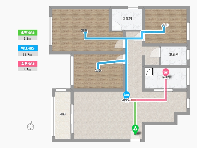 河南省-驻马店市-福苑广场-98.00-户型库-动静线