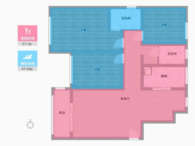 河南省-驻马店市-福苑广场-98.00-户型库-动静分区