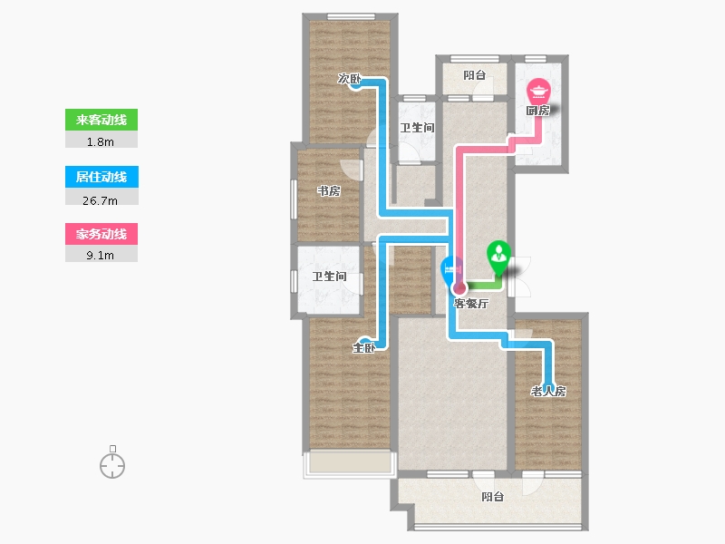 河北省-邢台市-中鼎麒麟郡+-134.00-户型库-动静线