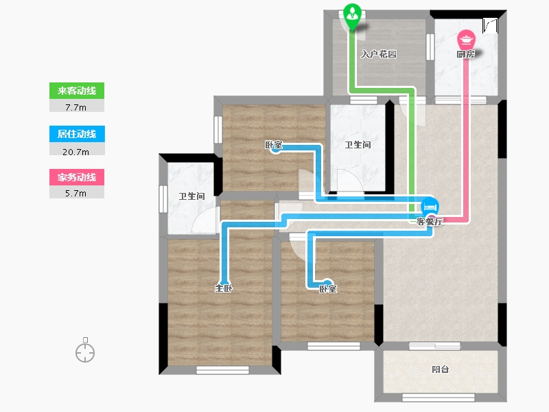 四川省-南充市-嘉洲华郡-78.00-户型库-动静线