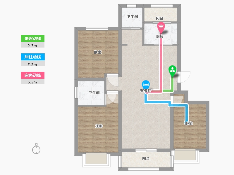 山东省-德州市-市政名仕豪廷-105.00-户型库-动静线