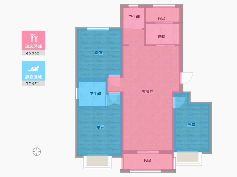 山东省-德州市-市政名仕豪廷-105.00-户型库-动静分区