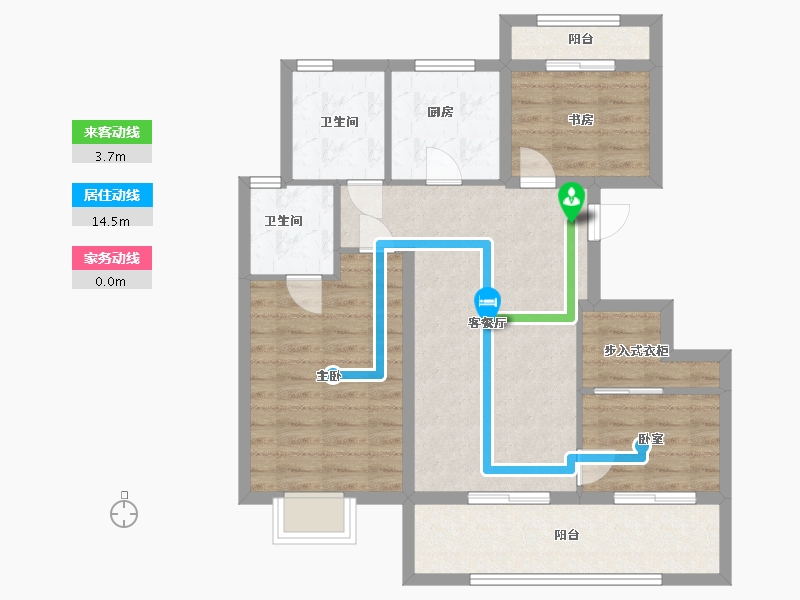 浙江省-宁波市-金地悦虹湾-79.00-户型库-动静线