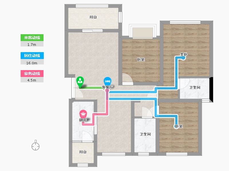 四川省-广安市-公园壹号-104.00-户型库-动静线