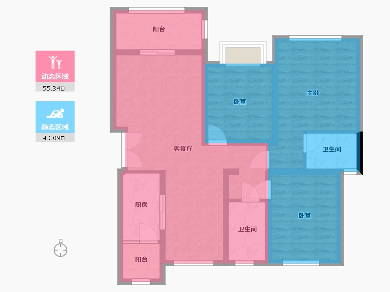 四川省-广安市-公园壹号-104.00-户型库-动静分区