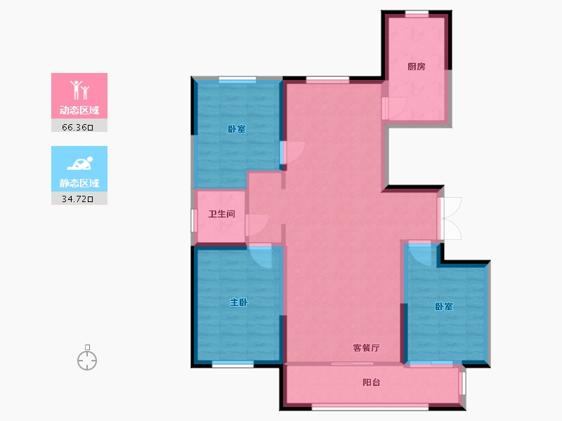 宁夏回族自治区-银川市-中房西悦府-99.00-户型库-动静分区