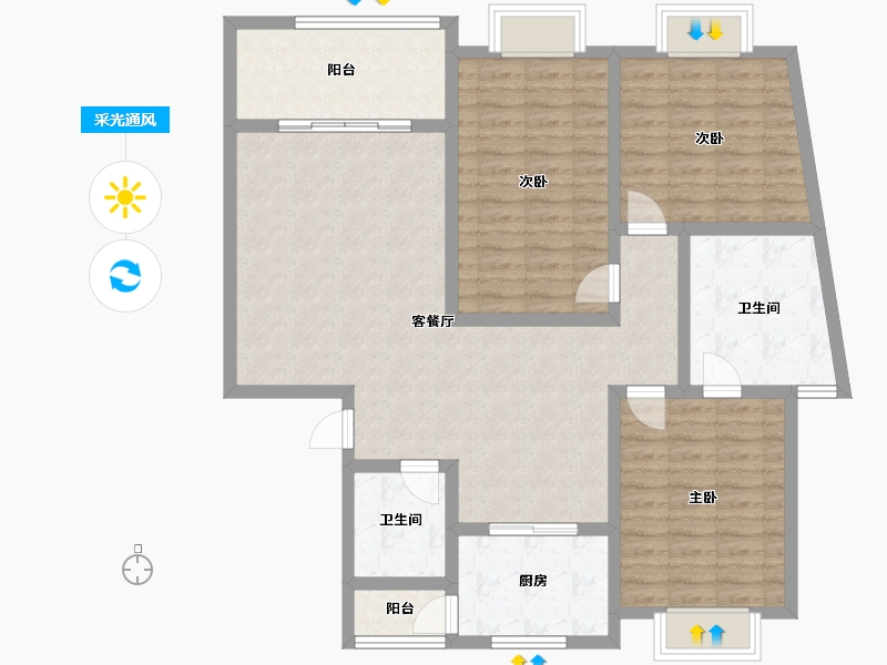 广西壮族自治区-桂林市-桂北新天地-183.00-户型库-采光通风