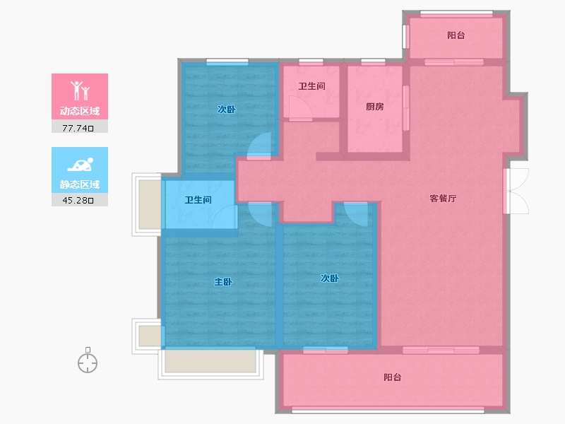 河南省-安阳市-鼎胜银河湾-110.00-户型库-动静分区