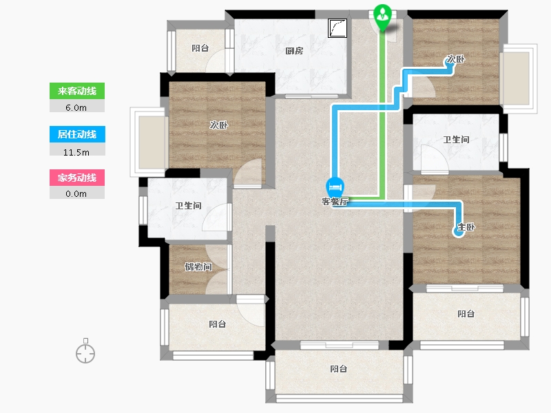 四川省-成都市-和瑞锦府-109.45-户型库-动静线