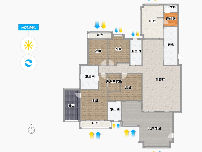 广东省-珠海市-远大美域新城-243.00-户型库-采光通风