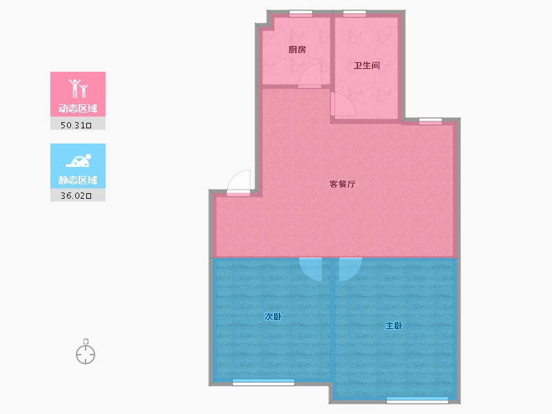 江苏省-苏州市-众盛阳光嘉园-79.00-户型库-动静分区