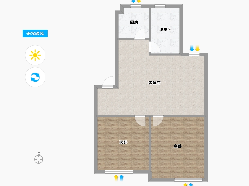 江苏省-苏州市-众盛阳光嘉园-79.00-户型库-采光通风