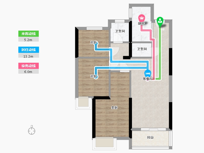 河南省-郑州市-中建滨水苑-71.00-户型库-动静线