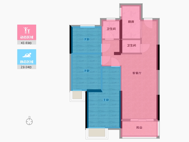 河南省-郑州市-中建滨水苑-71.00-户型库-动静分区