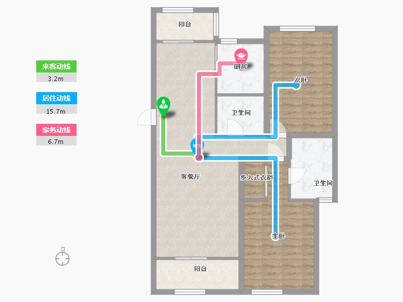 黑龙江省-哈尔滨市-金色江湾-129.00-户型库-动静线