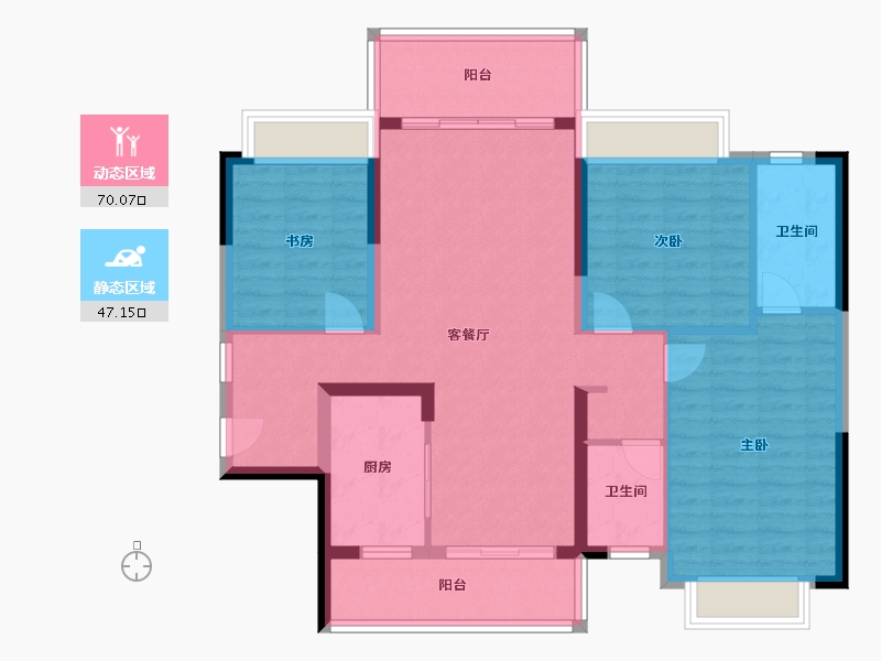 广东省-阳江市-恒隆御景山庄-109.35-户型库-动静分区