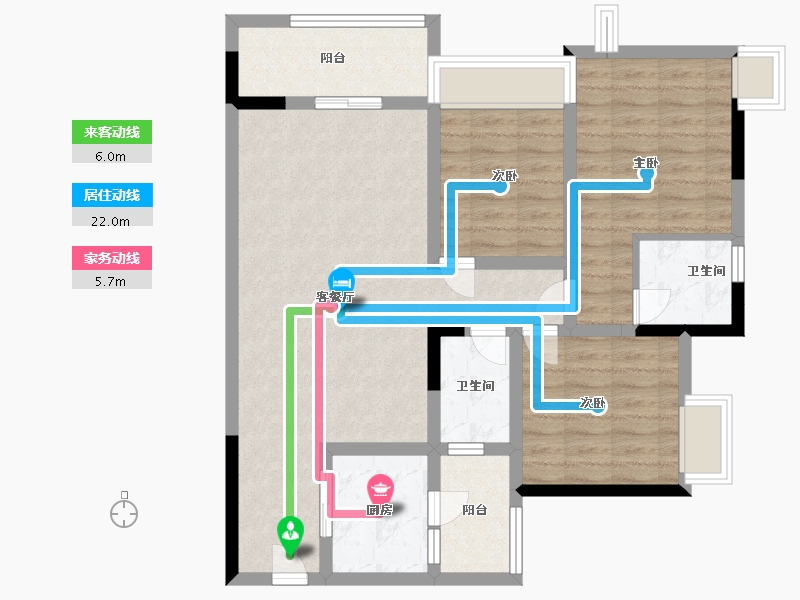 重庆-重庆市-江与江南-87.00-户型库-动静线