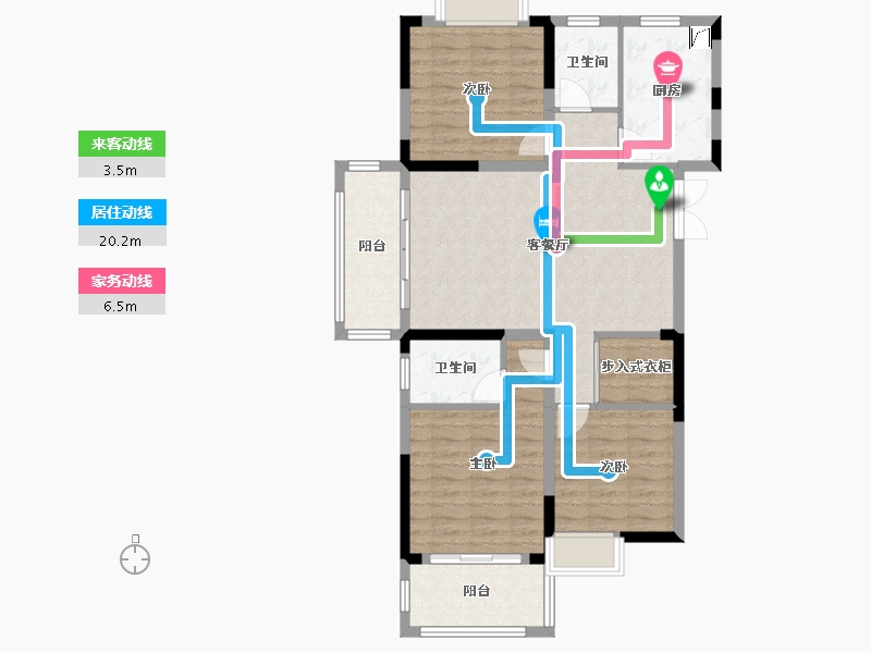 湖北省-宜昌市-公园壹号-100.23-户型库-动静线