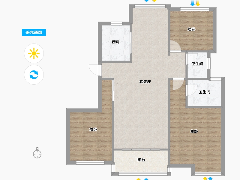 江西省-南昌市-幸福时光5期-81.00-户型库-采光通风