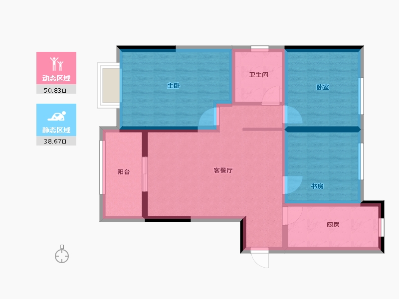 安徽省-宿州市-和园小区-87.00-户型库-动静分区