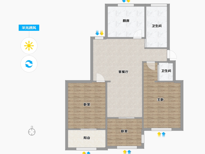 上海-上海市-汇龙公寓-东区-94.00-户型库-采光通风