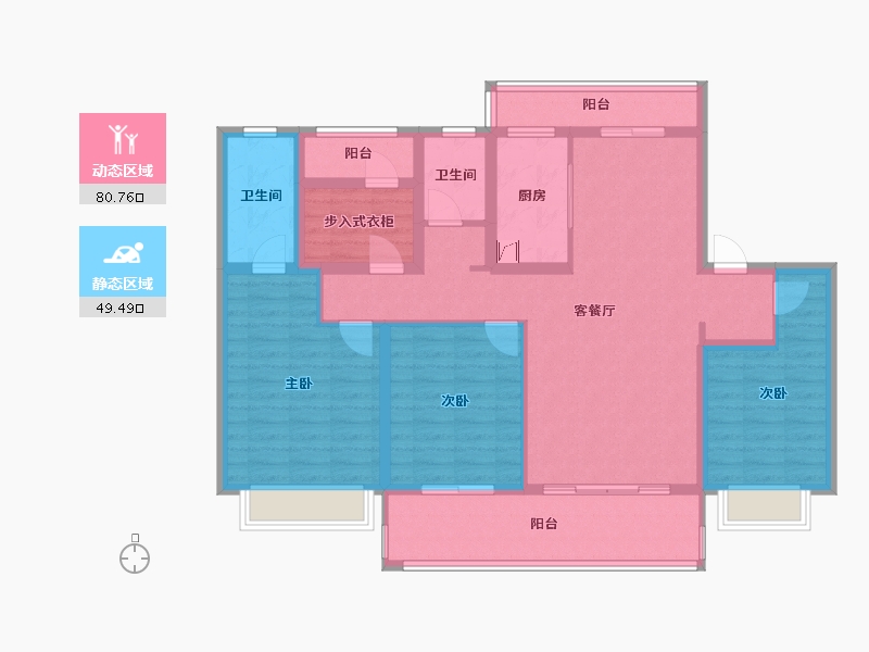 江苏省-南通市-翰林首府-115.60-户型库-动静分区