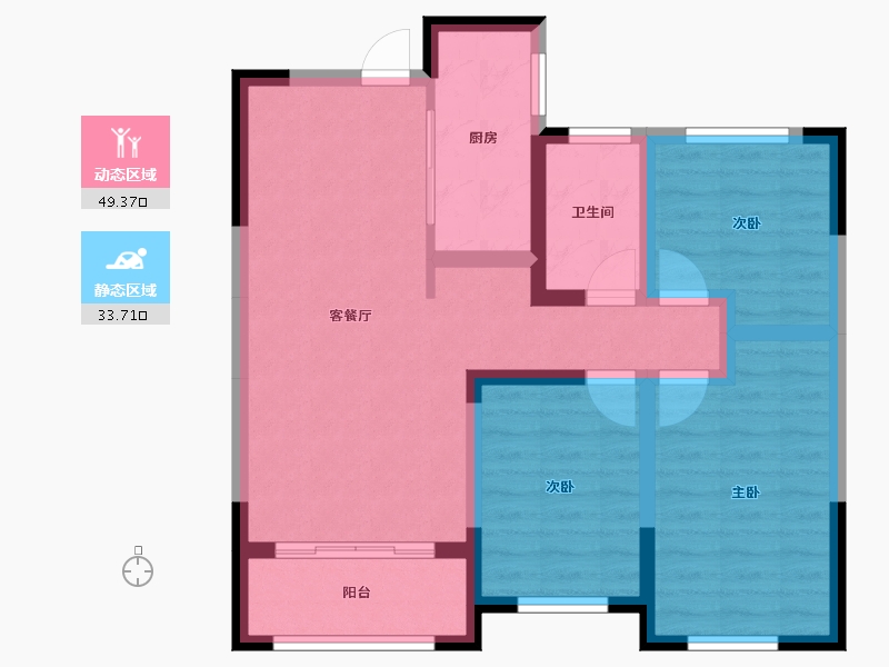 山东省-德州市-东海玖号院-南区-84.77-户型库-动静分区