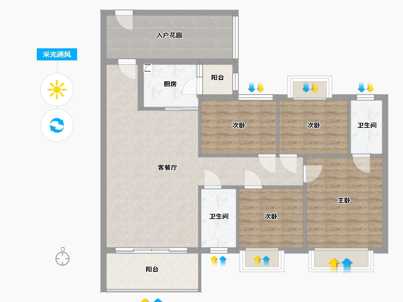 广东省-河源市-霸王花东苑-119.69-户型库-采光通风