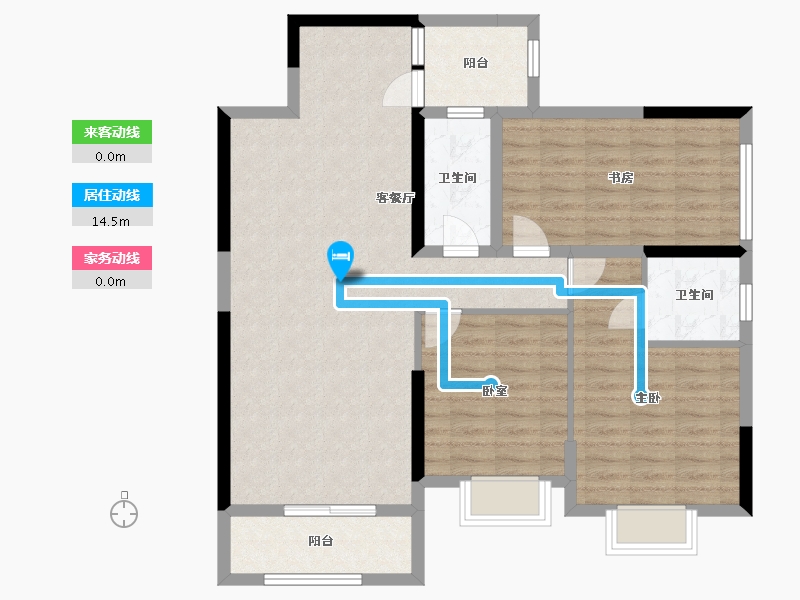 广西壮族自治区-柳州市-桂泰商业广场-84.00-户型库-动静线