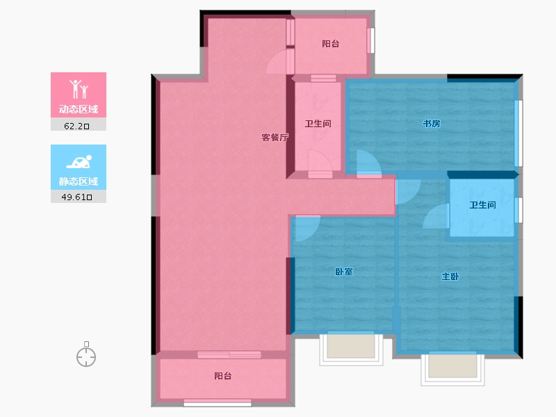 广西壮族自治区-柳州市-桂泰商业广场-84.00-户型库-动静分区