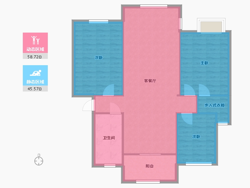 江苏省-苏州市-悦兴花苑-120.00-户型库-动静分区