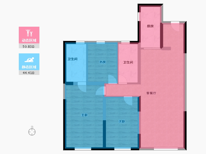 吉林省-长春市-中铁意境-85.00-户型库-动静分区