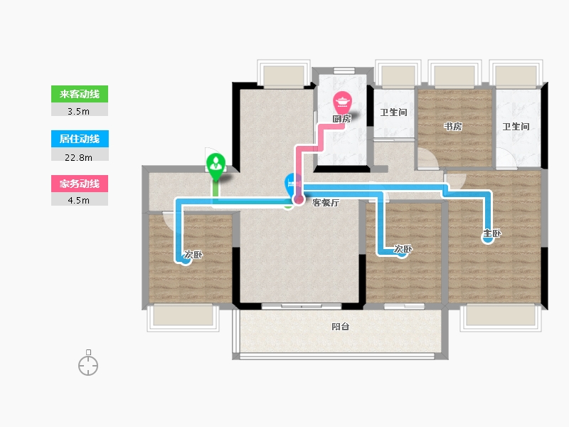 江苏省-无锡市-翡翠湾-118.00-户型库-动静线