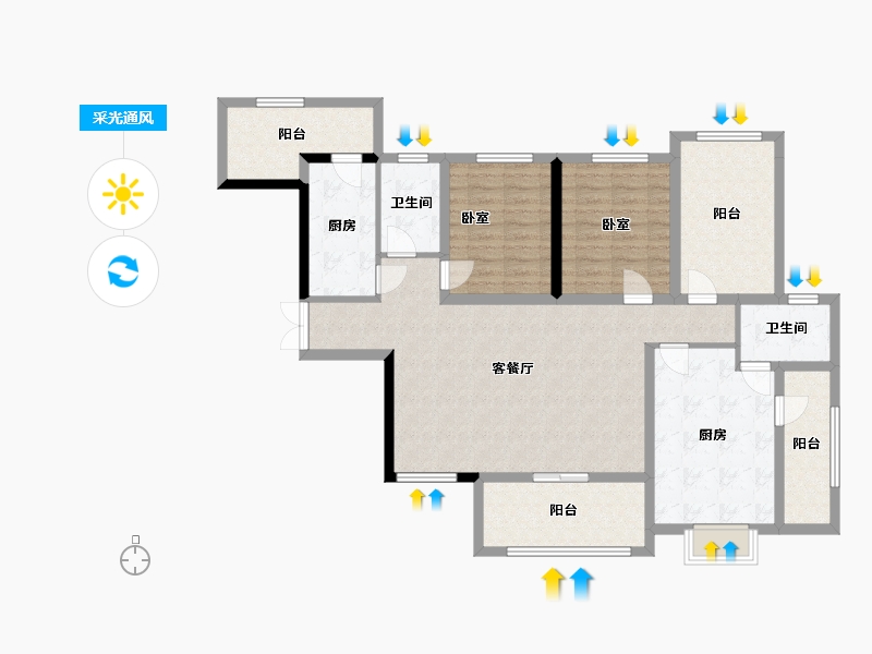 四川省-德阳市-百家堂意品-118.00-户型库-采光通风