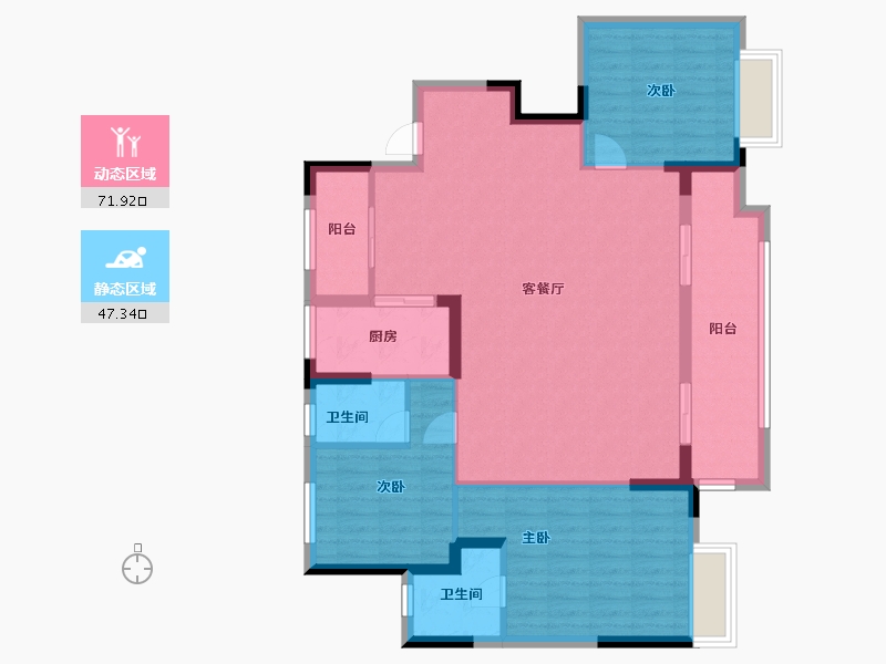 浙江省-嘉兴市-上荣府-108.00-户型库-动静分区